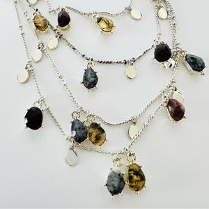 Silver Tone Layered Necklace